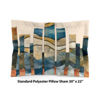 Abstract Landscape Boho Bedding Set, Cotton or Poly