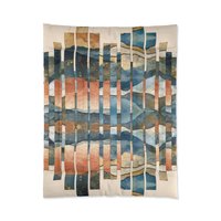 Twin comforter with a 3d landscape design