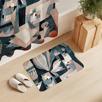Surreal Modern Art Shower Curtain and bath mat