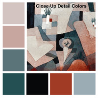 Surreal Modern Art Shower Curtain color palette