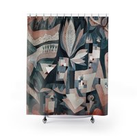 Urban landscape shower curtain