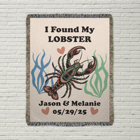 Personalized Woven Blanket – “I Found My Lobster” Throw for Couples