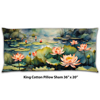 Water Lily Bedding, Cotton or Poly