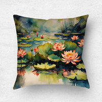 Water Lily Throw Pillow