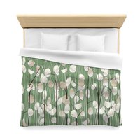 Olive Green Botanical Bedding, Cotton or Poly