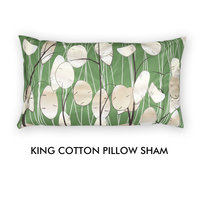 Olive Green Botanical Bedding, Cotton or Poly