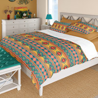 Colorful Tribal Bedding, Poly or Cotton Duvet Cover, Pillow Shams