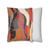 Multicolor Abstract Shapes Modern Art Pillow Cover