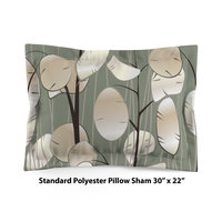 Sage Green Botanical Bedding, Cotton or Poly