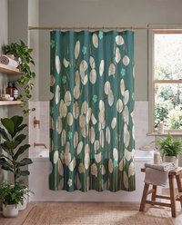 Lunaria Plant Shower Curtain, Bath Mat