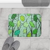 Green Honesty Plant Shower Curtain