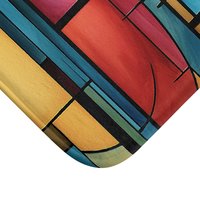 Jewel Colors Abstract Art Shower Curtain
