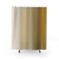 Lemon curry yellow Ombré Stripes Shower Curtain