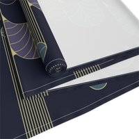 Navy Blue Art Deco Table runner back