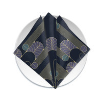 Navy Blue Art Deco Napkin