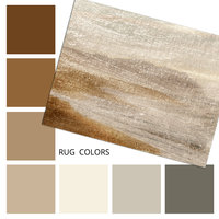 Neutral rug color palette swatches.