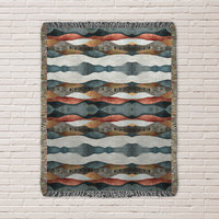 Nordic Stripes Woven Cotton Blanket in Earth Colors