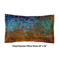 Burnt Orange and Blue Southwestern Bedding, Cotton or Poly