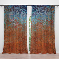 Southwestern Abstract Window Curtains, Rod Pocket Panels