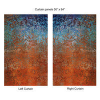 Southwestern Abstract Window Curtains, Rod Pocket Panels