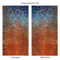 Southwestern Abstract Window Curtains, Rod Pocket Panels
