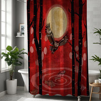 Predatory Owl Shower Curtain, Gothic Style