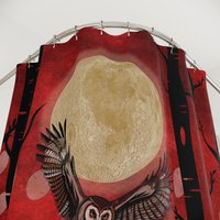 Predatory Goth Owl Shower Curtain 