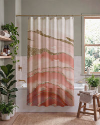 Pink Marble Shower Curtain