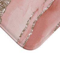 Pink Marble Shower Curtain