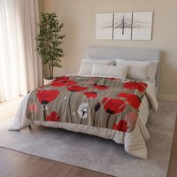 Red Poppy Rug - Indoor Outdoor
