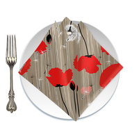 Bold red poppies table napkin