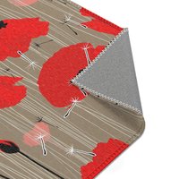 close up detail of a Bold Red Poppy Rug