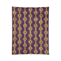 Purple with Gold Stripes twin comforter