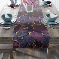 Purple Kintsugi Table Runner