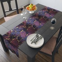 Purple Kintsugi Table Runner