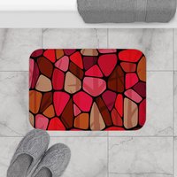 Red Stained Glass Shower Curtain