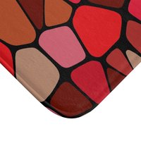 Red Stained Glass Shower Curtain