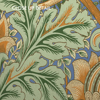 Art Nouveau Floral Blanket close up detail.