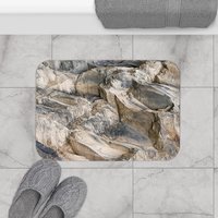 Small granite rock bath mat