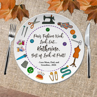 Personalized Sewing Plate, Retirement or Graduation Gift