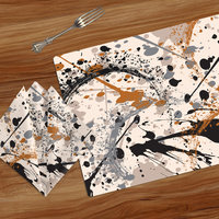 Neutral Paint Spatter Cotton Placemat & Napkin