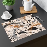 Neutral Paint Spatter Cotton Placemat