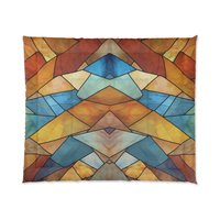 Stained Glass Eagle Comforter, King