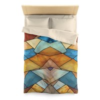 Stained Glass Eagle Duvet Cover, Poly Twin