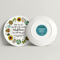 Personalized Retirement Gift Plate, front and back