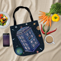 Doctor Who tote bag flat lay photo