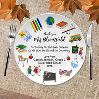 Personalized Teacher Appreciation Gift Plate