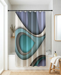 Modern Abstract Geometric Shower Curtain