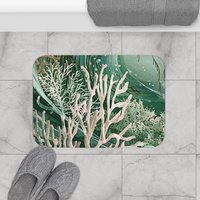 Green Tropical Coral Reef Shower Curtain