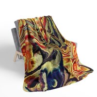 Baroque Style Abstract Art Fleece Blanket